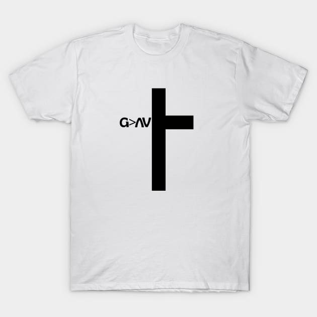 God Is Greater Than The Highs And Lows T-Shirt by All Things Gospel